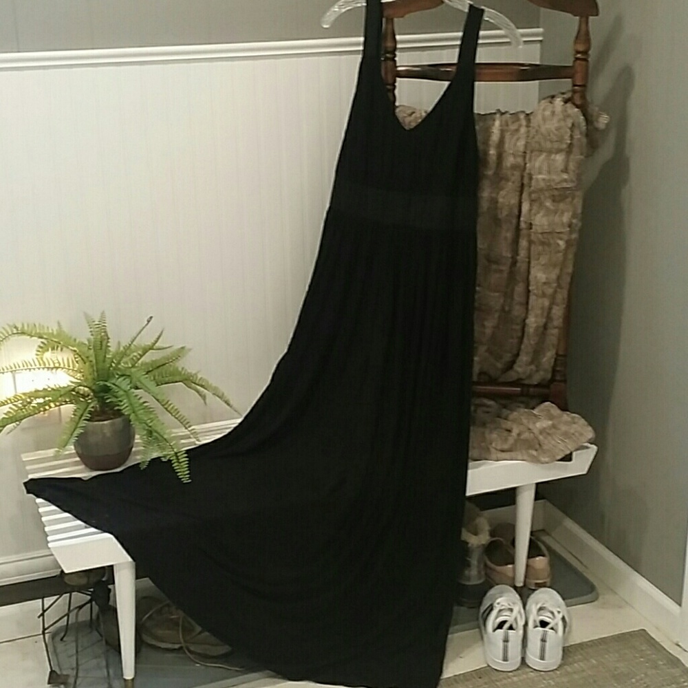 J. Crew Sleeveless Black Maxi Dress